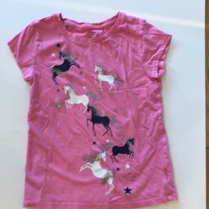 Gaps kids pink unicorn tee shirt